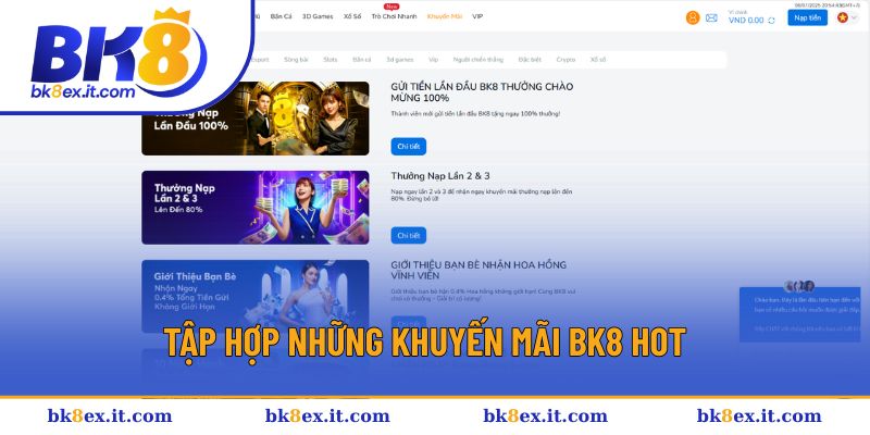 Điểm danh những khuyến mãi BK8 nổi bật nhất